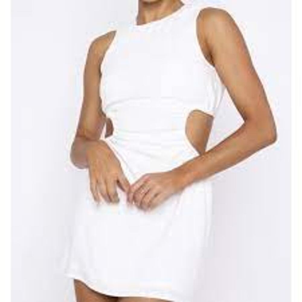 WHITE FOX In the Bag Cutout Mini Dress in White XS